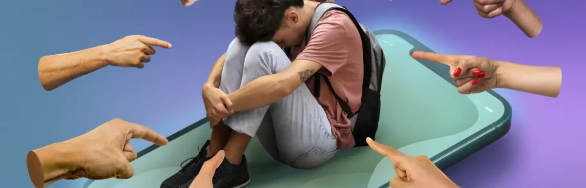 Giovane ragazzo vittima del cyberbullismo